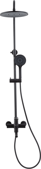 Душевая система Frap Arne F24204-6 со смесителем 3 режима цвет черный матовый