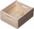 Ящик для хранения 27x13.4x30 см дерево цвет бежевый