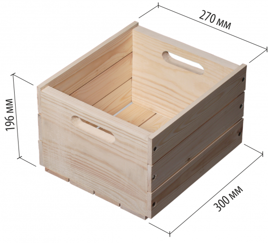 Ящик для хранения 27x19.8x30 см дерево цвет бежевый