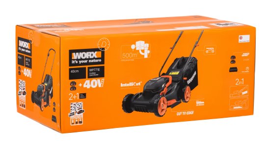 Газонокосилка аккумуляторная Worx WP771E 40 В 40 см 2x4 Ач АКБ и ЗУ входит в комплект