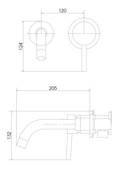 Смеситель для раковины Vidage VAL11900BL, скрытый монтаж, однорычажный, цвет черный матовый