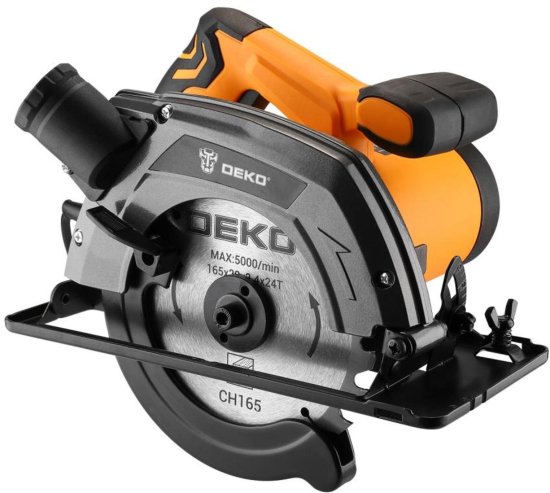 Пила циркулярная сетевая Deko DKCS1600, 1600 Вт, 165 мм
