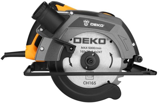 Пила циркулярная сетевая Deko DKCS1600, 1600 Вт, 165 мм