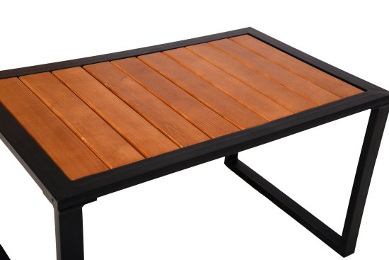 Набор садовой мебели Naterial Moneron металл/дерево/полиэстер серый/коричневый/черный: диван, стол и 2 кресла