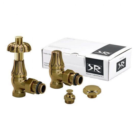 Комплект терморегулирующий угловой SR Rubinetterie Floral Old Style 1/2 для радиатора (K371-1500Z000)