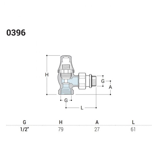 Комплект терморегулирующий угловой SR Rubinetterie Floral Old Style 1/2 для радиатора (K371-1500Z000)