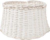 Корзина под елку белая ротанг D60см H28см