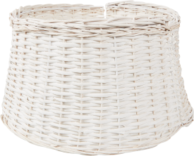 Корзина под елку белая ротанг D60см H28см