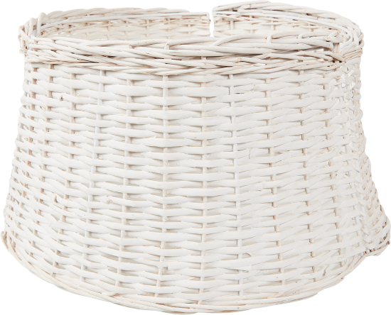 Корзина под елку белая ротанг D60см H28см