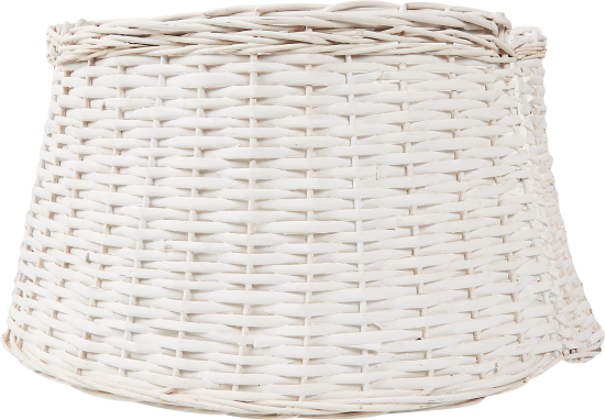 Корзина под елку белая ротанг D60см H28см