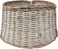 Корзина под елку серая ротанг D60см H28см