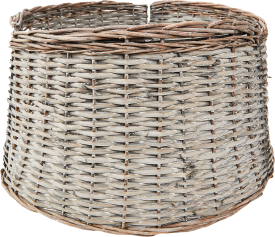 Корзина под елку серая ротанг D60см H28см