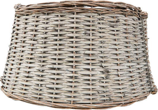 Корзина под елку серая ротанг D60см H28см