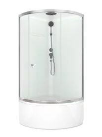 Душевая кабина Domani-Spa Simple высокий поддон 90x90 см цвет хром