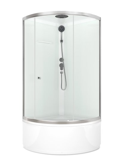 Душевая кабина Domani-Spa Simple высокий поддон 90x90 см цвет хром