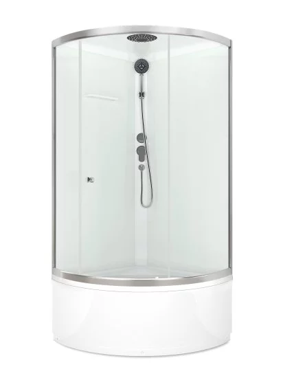 Душевая кабина Domani-Spa Simple высокий поддон 90x90 см цвет хром