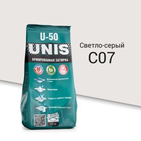 Затирка цементная Unis U-50 С07 светло-серая 1,5 кг