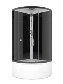 Душевая кабина Domani-Spa Simple высокий поддон 90x90 см цвет черный