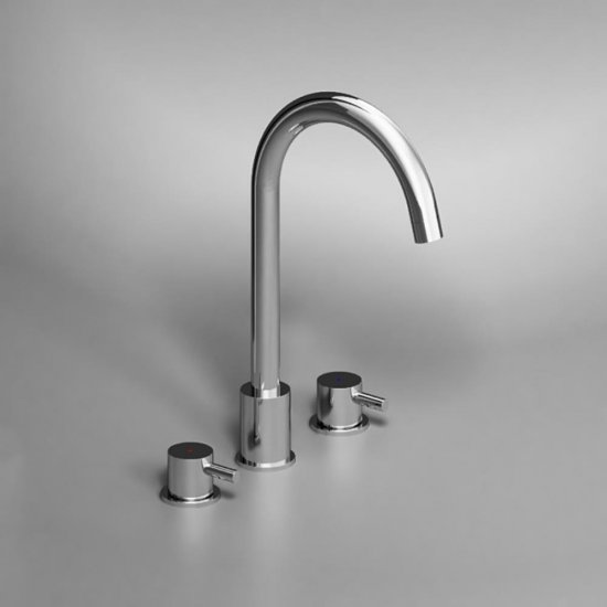 Смеситель для раковины встраиваемый Damixa Scandinavian Pure хром двухрычажный с поворотным изливом (360200000)