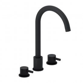 Смеситель для раковины встраиваемый Damixa Scandinavian Pure черный двухрычажный с поворотным изливом (360200300)