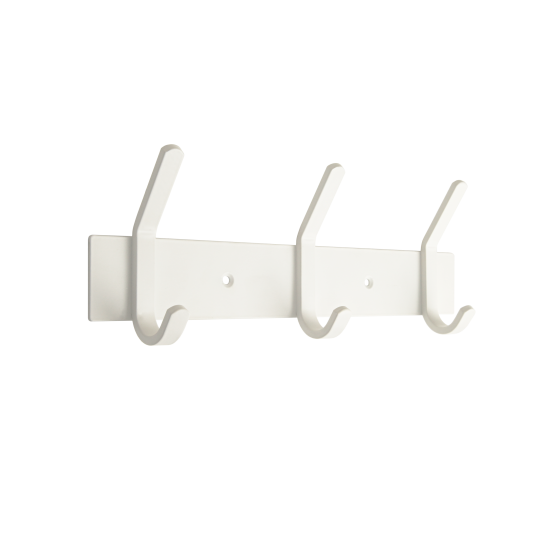 Вешалка настенная Leo 3 крючка 29x10.5 см цвет белый