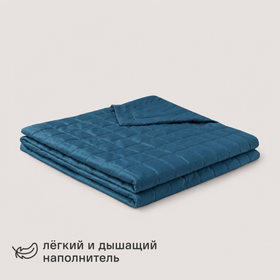 Покрывало Etna 240x220 см велюр цвет синий