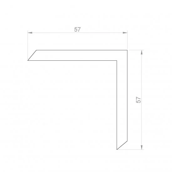 Уголок ДПК наружный 57x57x3000 мм венге