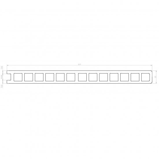 Ступень прямая цельная ДПК Classic 3000x317x28 мм венге