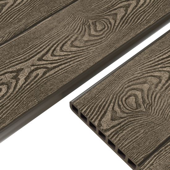 Ступень прямая цельная ДПК Classic 3000x317x28 мм венге