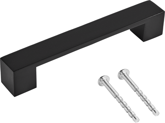 Мебельная ручка-скоба L4.024 черная 128 мм