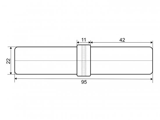 Соединитель 2-х труб ⌀25 черный