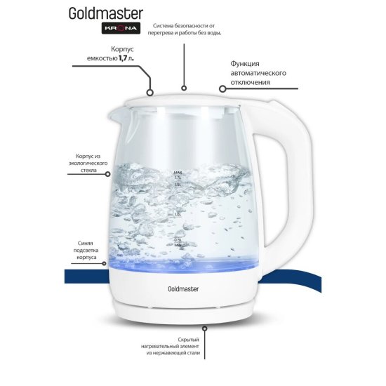 Электрический чайник Krona Beykoz 1,7 л белый