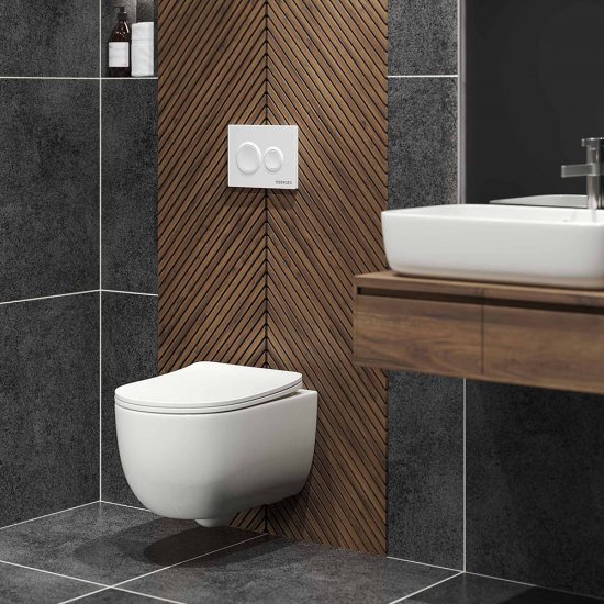 Клавиша смыва для инсталляций Berges Balance BO белая (041461)