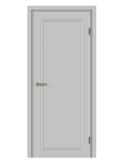 Дверь межкомнатная глухая Лион 70x200 см Hardflex цвет серый жемчуг с замком и петлями