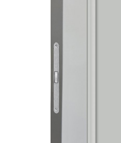 Дверь межкомнатная глухая Лион 70x200 см Hardflex цвет серый жемчуг с магнитным замком и петлями