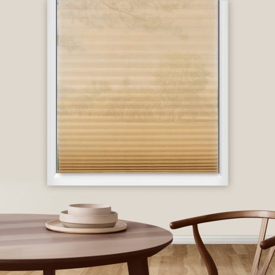 Штора плиссе LY-PB04 90x190 см текстиль бежевые