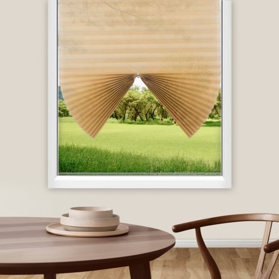 Штора плиссе LY-PB04 90x190 см текстиль бежевые