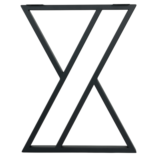 Подстолье для обеденного и письменного стола 71 см сталь цвет черный матовый