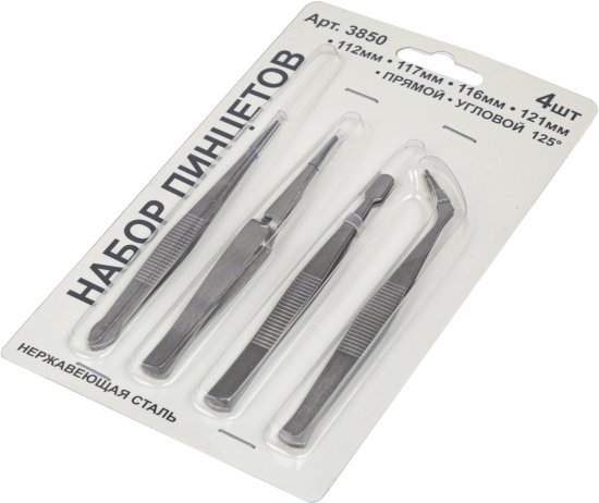 Набор пинцетов 3850, 4 шт.
