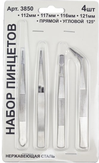Набор пинцетов 3850, 4 шт.