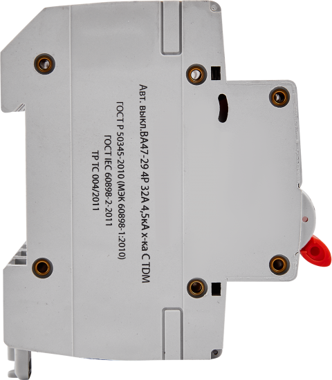 Автоматический выключатель TDM Electric ВА47-29 4Р C20 A 4.5 кА