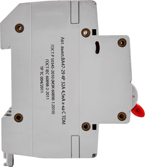 Автоматический выключатель TDM Electric ВА47-29 4Р C20 A 4.5 кА