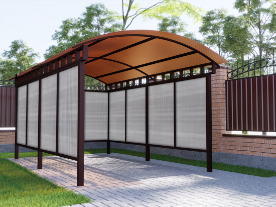 Поликарбонат сотовый Киви 10 мм 1.05x2 м янтарный 25%