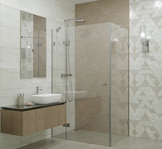 Декор настенный Azori Carlina 31.5x63 см сатинированный цвет серый