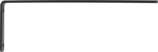 Кронштейн мебельный 4x20x80x240 мм цвет черный