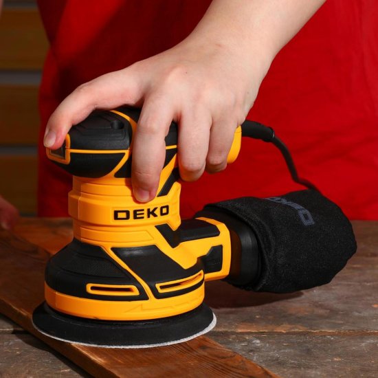 Эксцентриковая шлифмашина сетевая Deko DKG-125, 400 Вт, 125 мм