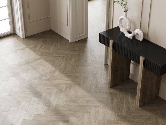 Глазурованный керамогранит Gracia Ceramica Vardi E5242D11801, 12.5x50 см 0.875 м² матовый цвет серо-бежевый