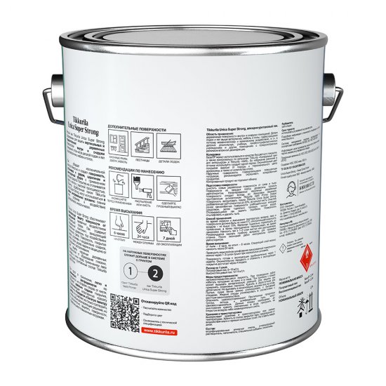 Лак алкидно-уретановый яхтный Tikkurila/Tikkivala Unica Super Strong основа EP бесцветный 2,7 л полуматовый