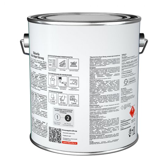 Лак алкидно-уретановый яхтный Tikkurila Unica Super Strong основа EP бесцветный 2,7 л высокоглянцевый