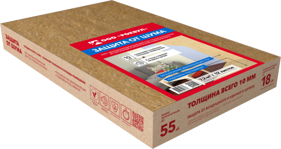 Лист звукоизоляционный Роквул 600x1000x10 мм 7.2 м² (упаковка 12 листов)